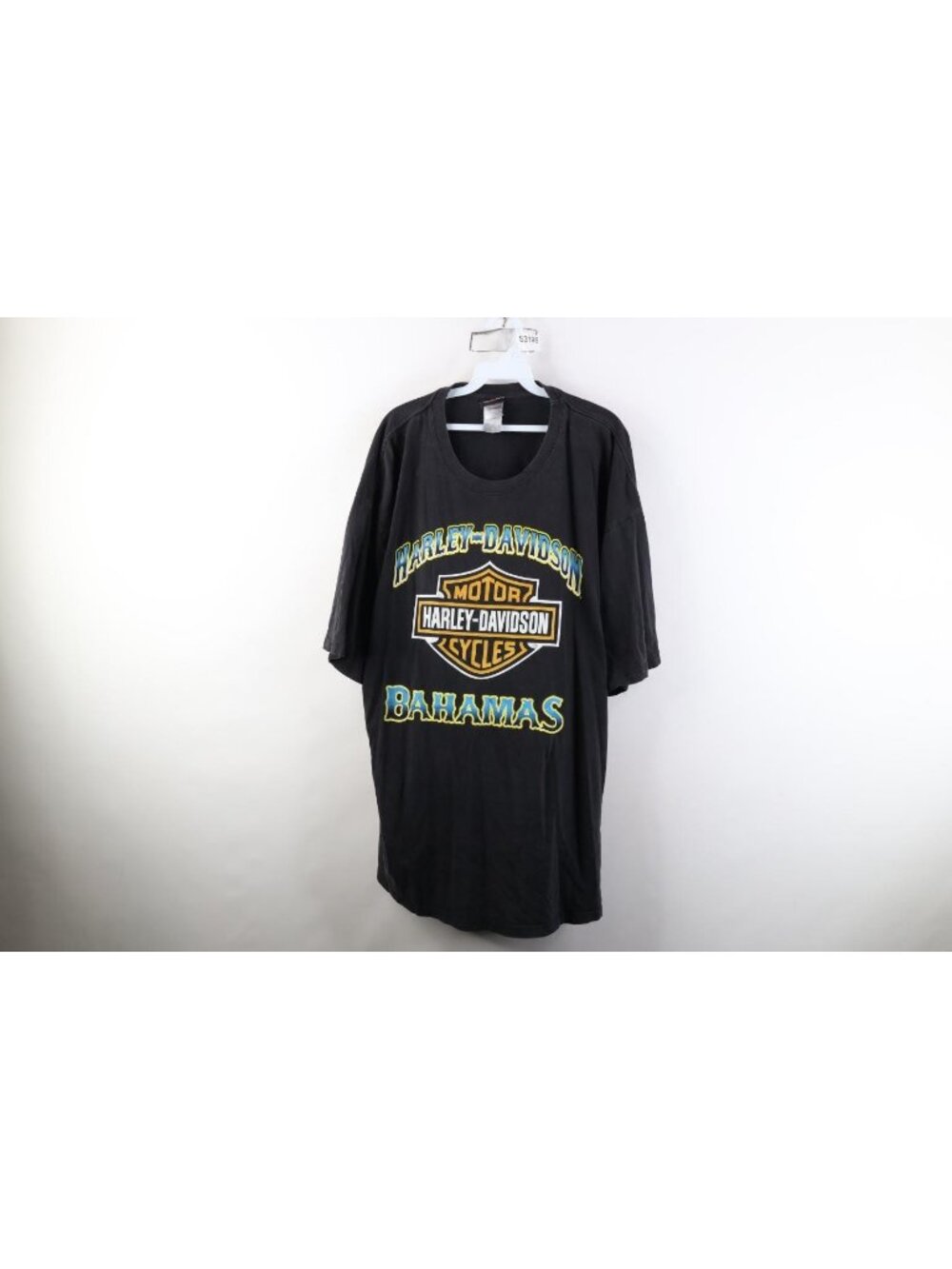 Vintage 90s Y2K Harley Davidson Mens 3XL Distressed Bahamas Big Logo T-Shirt